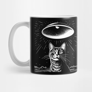 Cat Ufo t shirt Mug